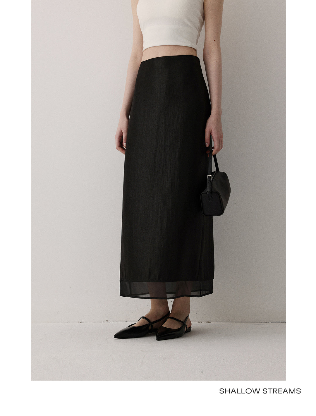 Sheer Flow Midi Skirt SSMS0222
