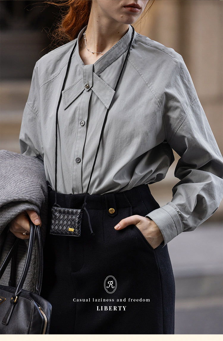 Elegant Bow-Tie Collar Shirt DACS0117