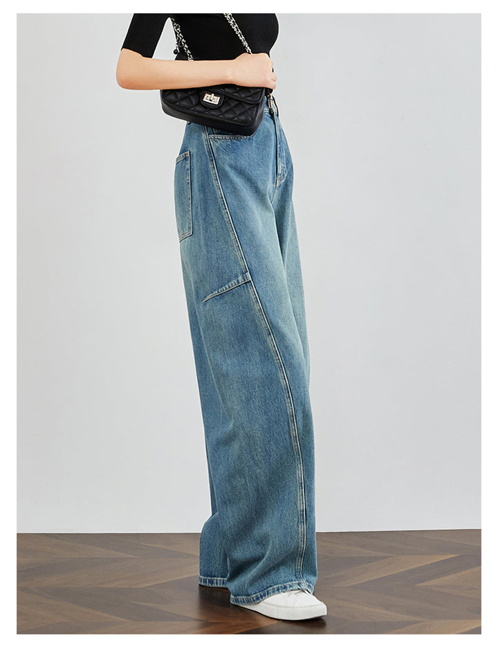 Vintage Washed Blue Denim Pants FADP0029