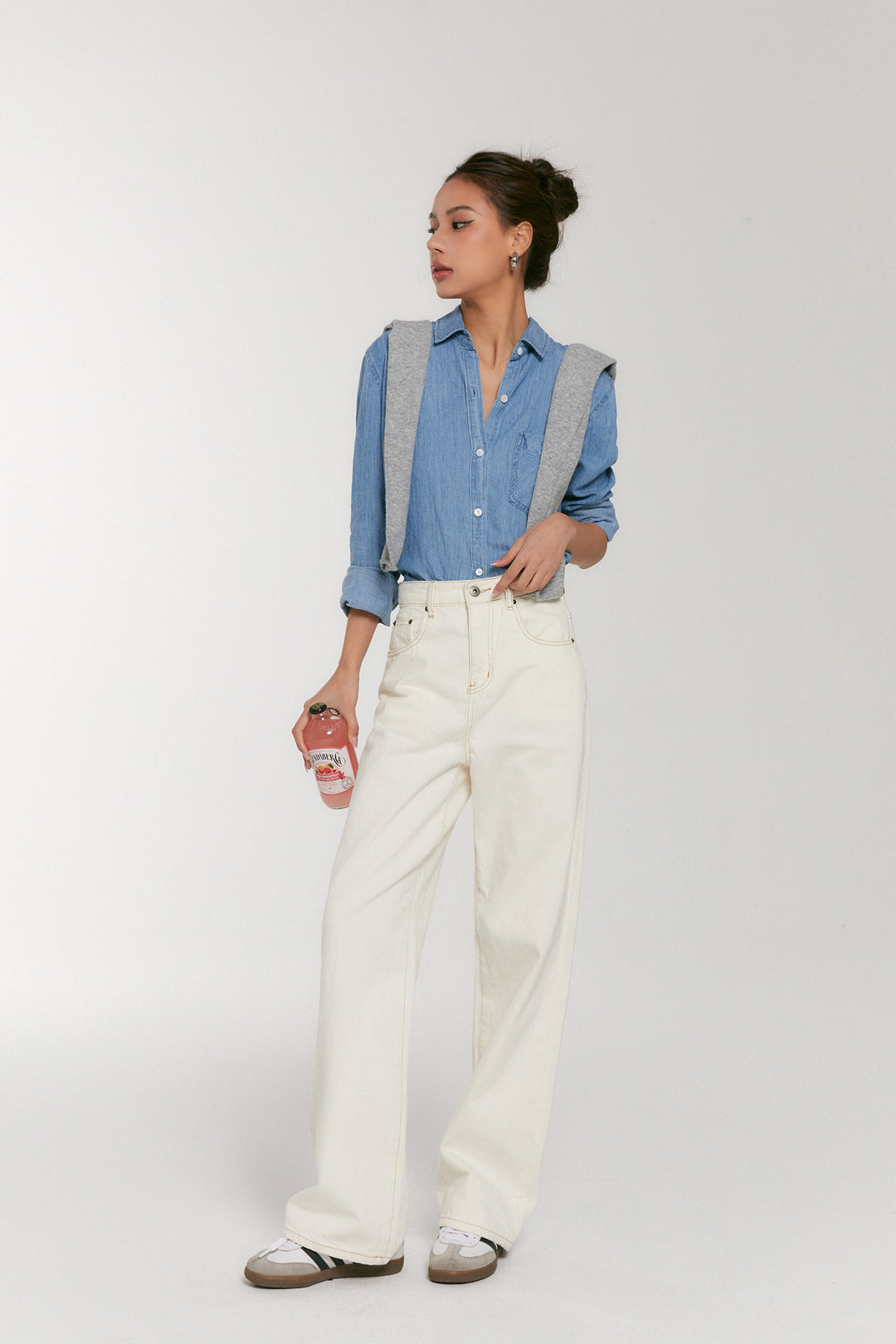 Cloudwash Linen-Silk Denim Shirt DGSD0196