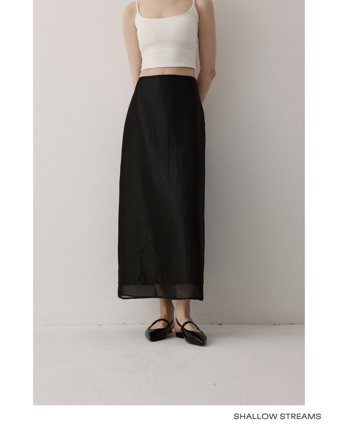 Sheer Flow Midi Skirt SSMS0222