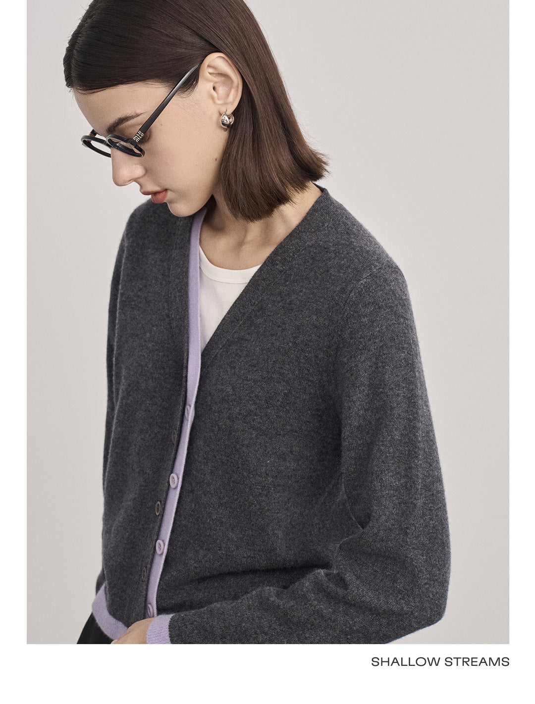 Fake Two-Piece Wool Knit Cardigan SSWC0060