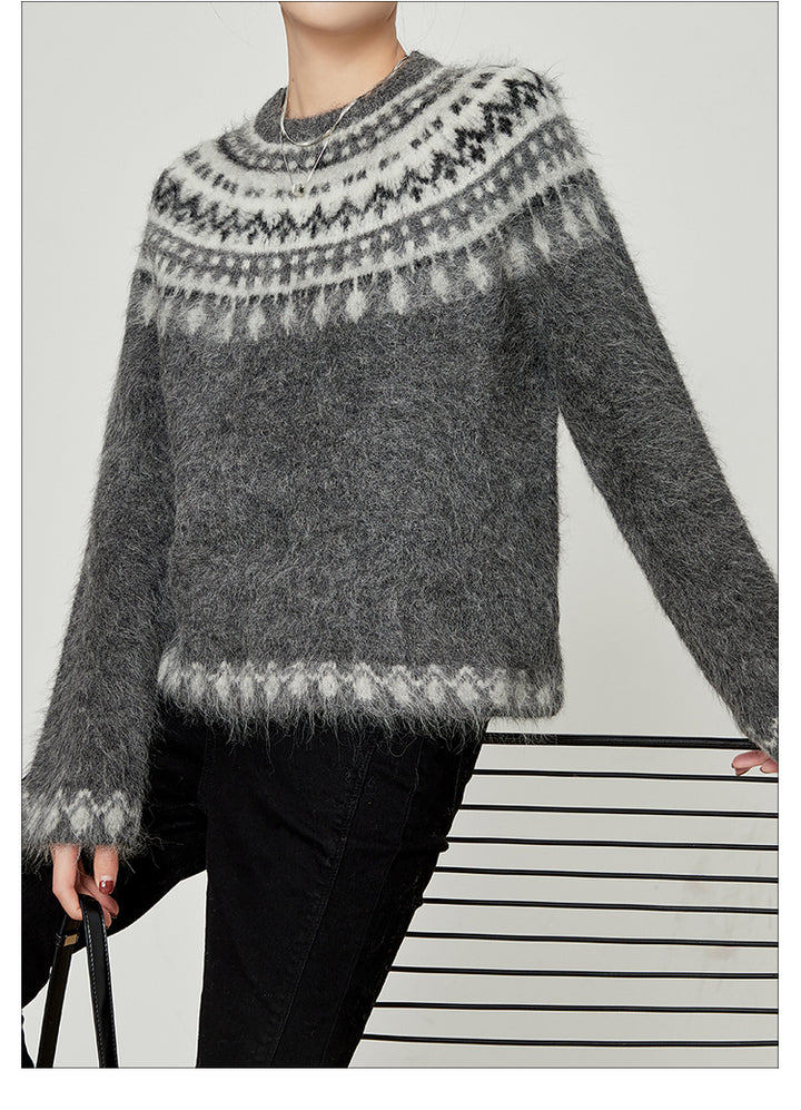 Nordic Inspired Mohair Sweater LLMS0096