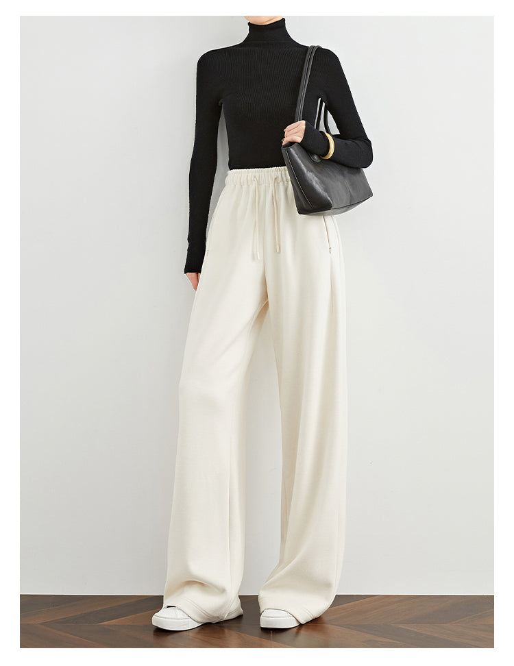 Ivory Grace High-Waist Wide-Leg Pants FAWP0026