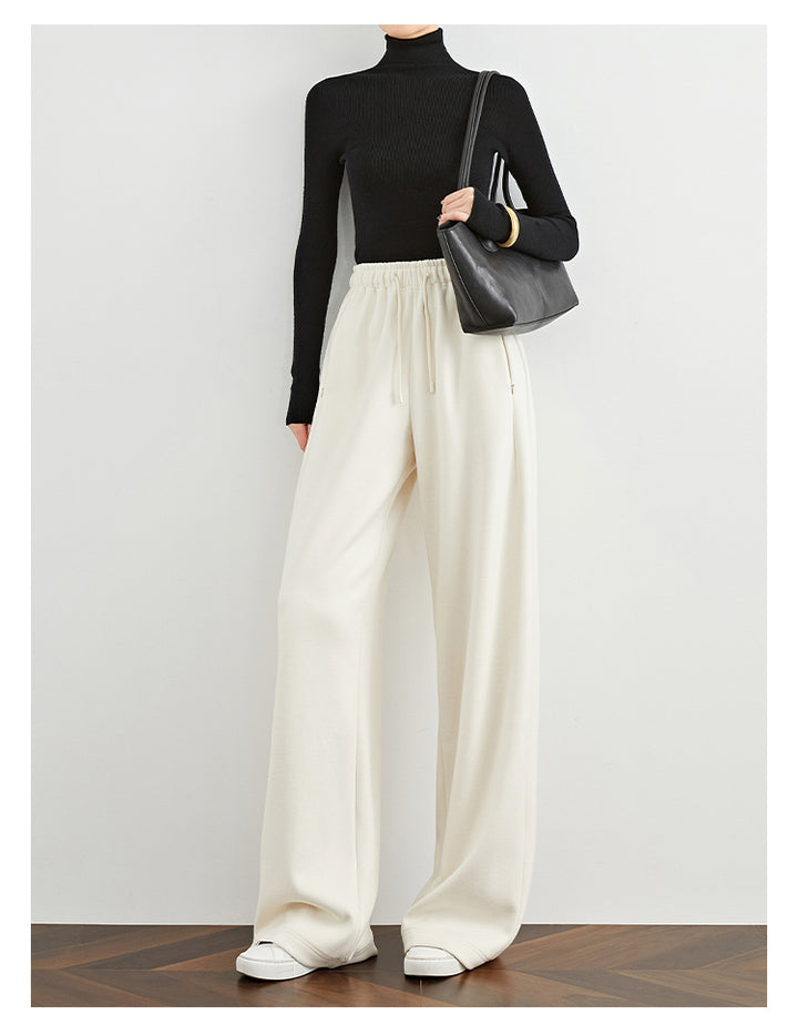 Ivory Grace High-Waist Wide-Leg Pants FAWP0026