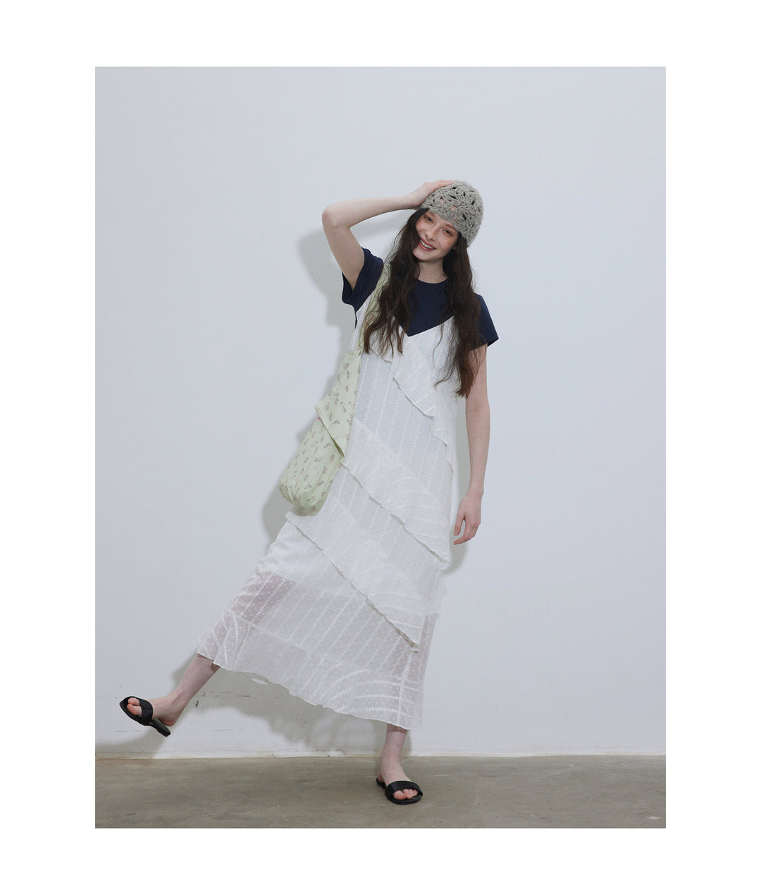 Lofi Petal Drape Maxi Dress LCMD0216