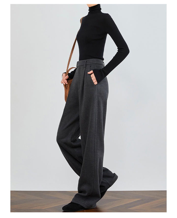 LuxeFit Wide-Leg Woolen Trousers FAWP0007