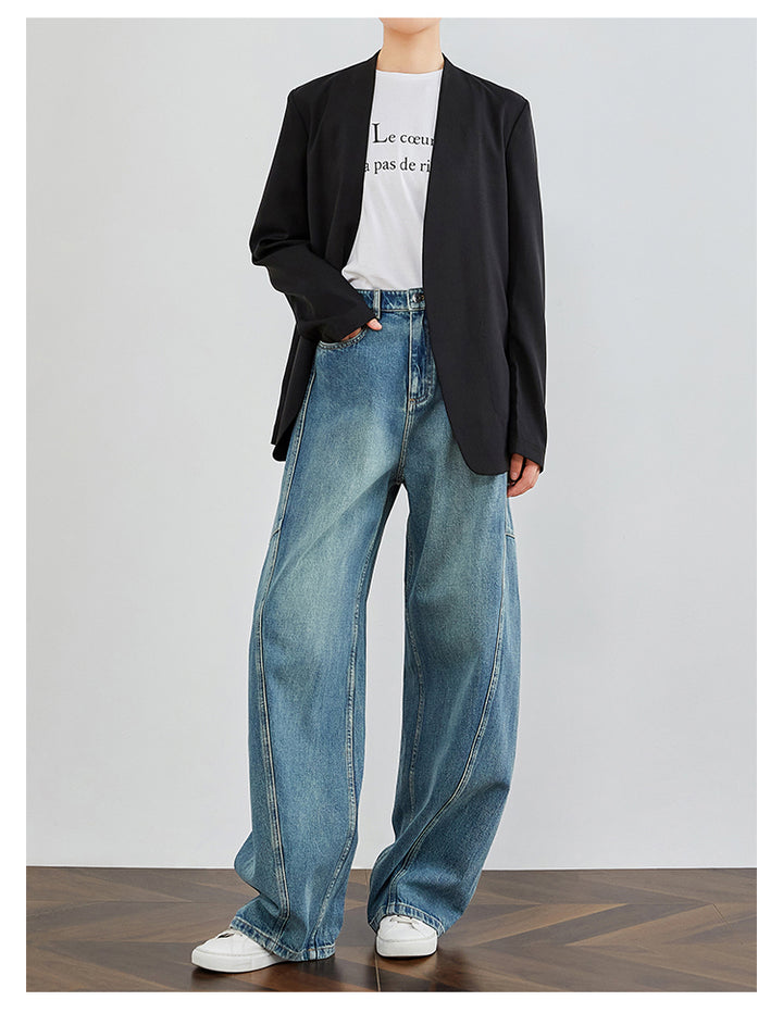 Vintage Washed Blue Denim Pants FADP0029