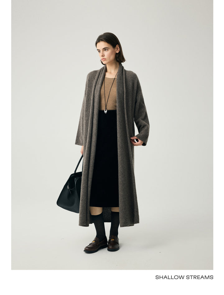 Cashmere Blend Draped Coat SSCC0088