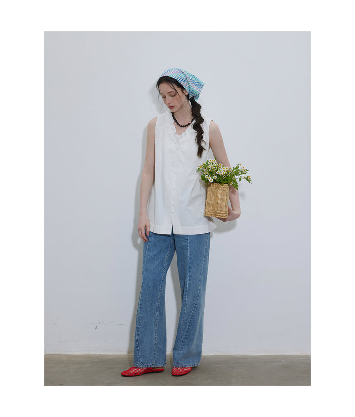 Frill Grace Cotton Blouse LCCB0208