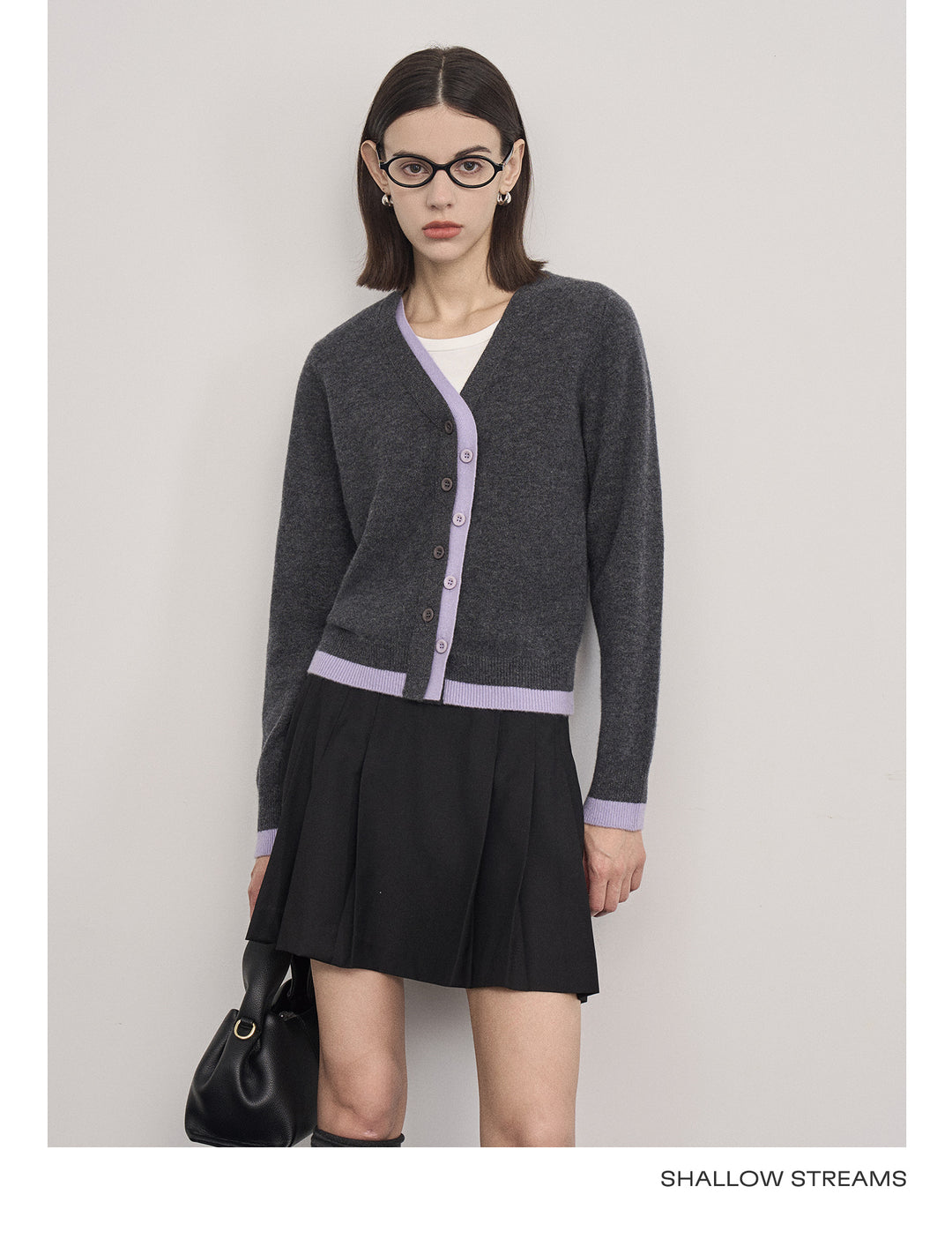 Fake Two-Piece Wool Knit Cardigan SSWC0060