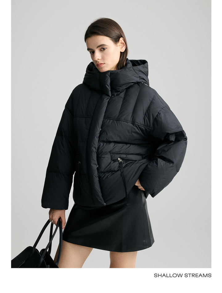 Classic Black Hooded Down Puffer Jacket SSCJ0078