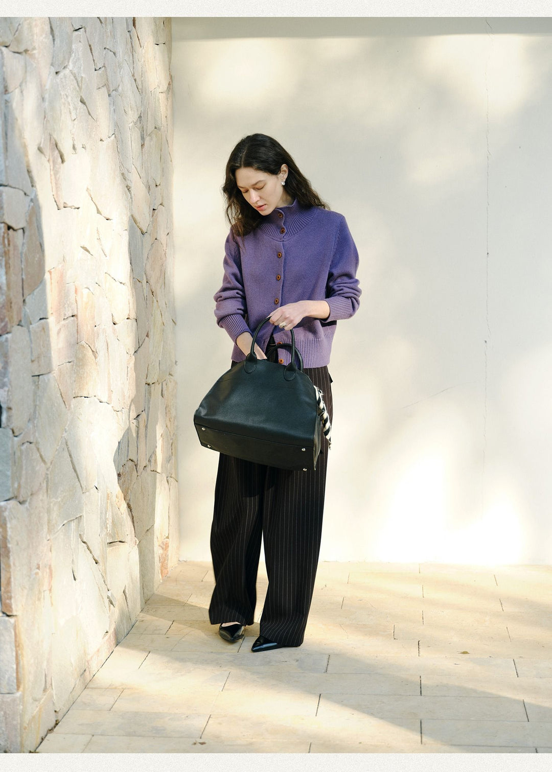 Cozy Luxe High-Neck Cardigan CCHC0139