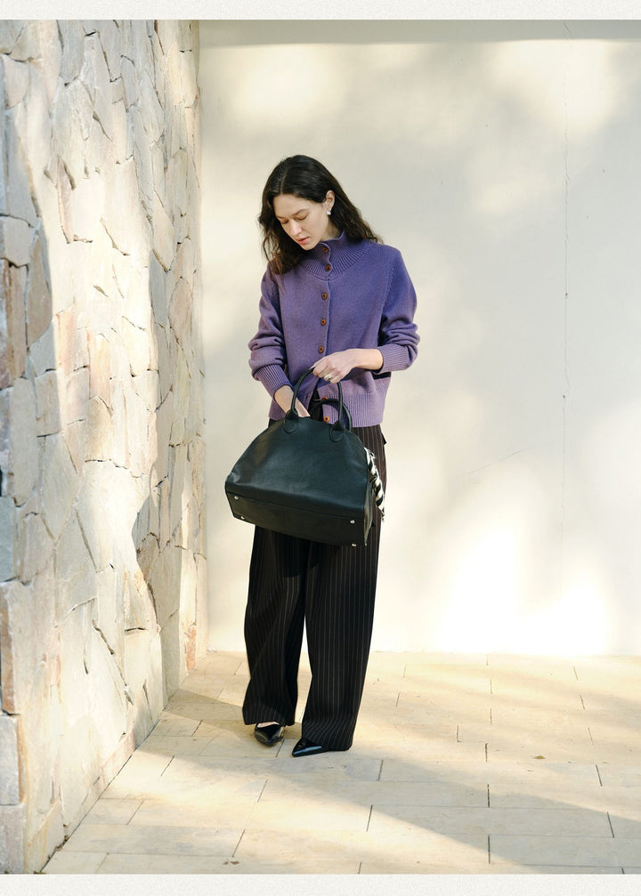 Cozy Luxe High-Neck Cardigan CCHC0139