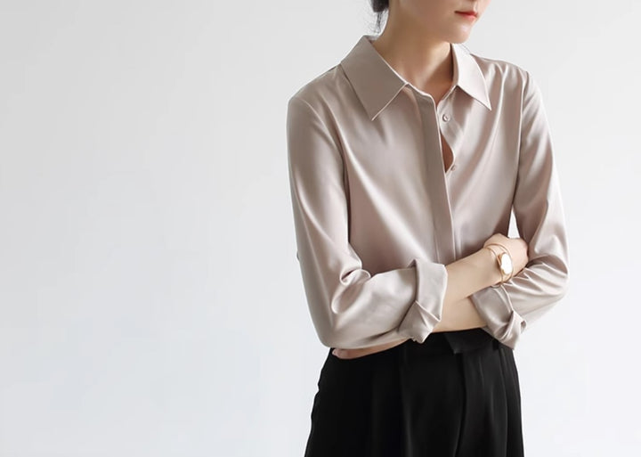 Luxe Drape Satin Blouse SSSB0184