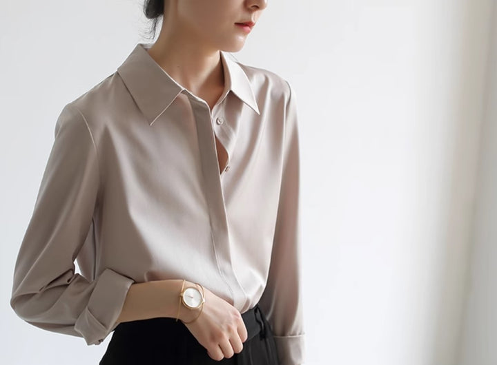 Luxe Drape Satin Blouse SSSB0184