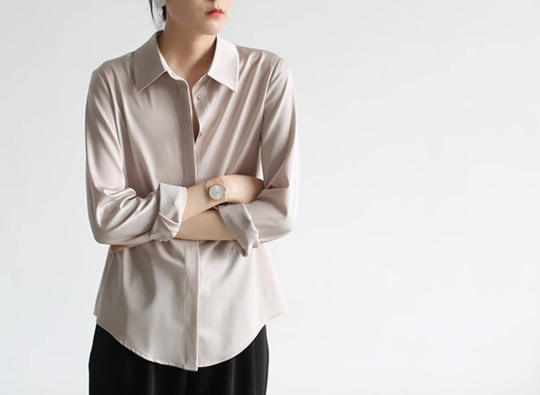 Luxe Drape Satin Blouse SSSB0184