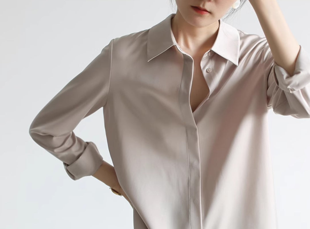 Luxe Drape Satin Blouse SSSB0184
