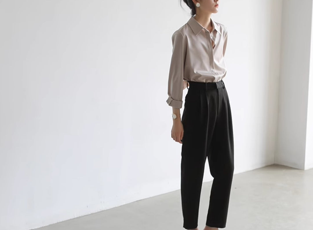 Luxe Drape Satin Blouse SSSB0184