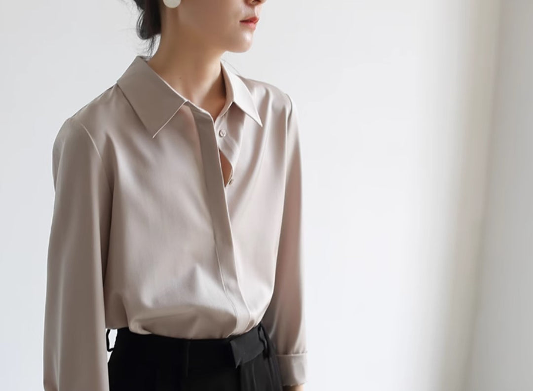 Luxe Drape Satin Blouse SSSB0184