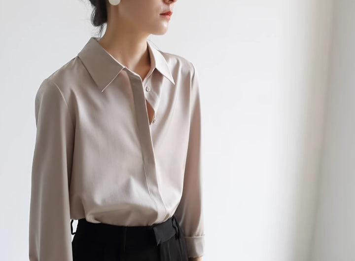 Luxe Drape Satin Blouse SSSB0184