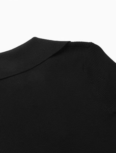 Sleek Allure Polo Knit Dress OUPD0246