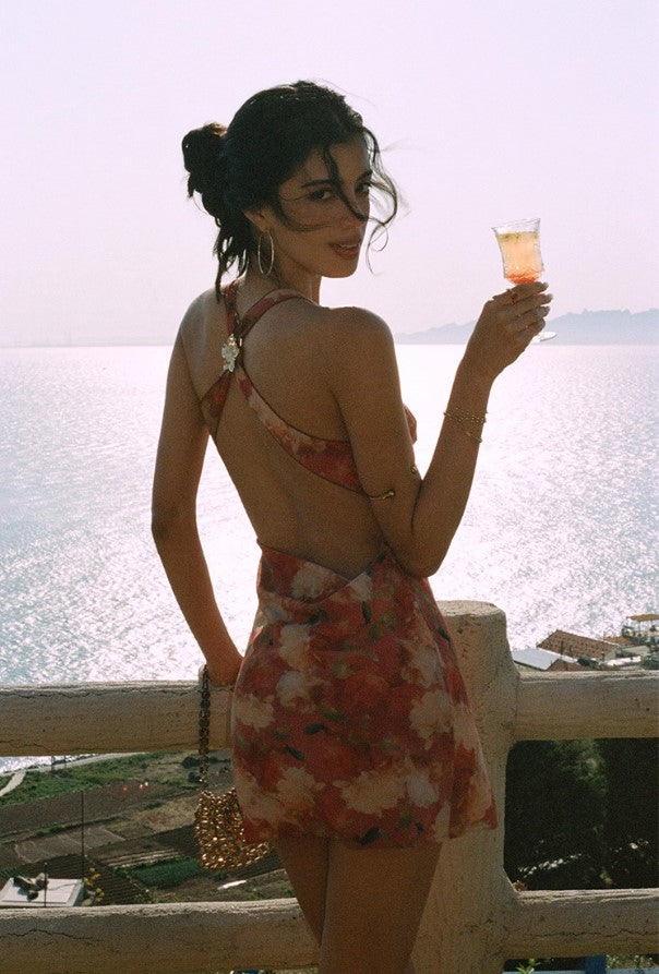 Sunset Bloom Sheer Slip Dress ITSD0248