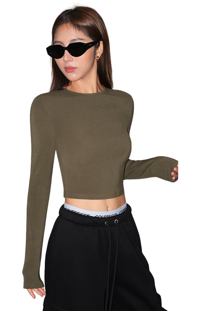 Sculpted Fit Cropped Long Sleeve NHLS0259