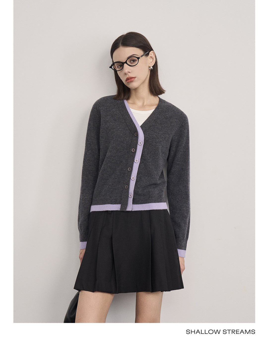 Fake Two-Piece Wool Knit Cardigan SSWC0060