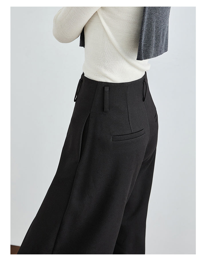 Timeless Black High-Waist Wide-Leg Pants FAHP0027