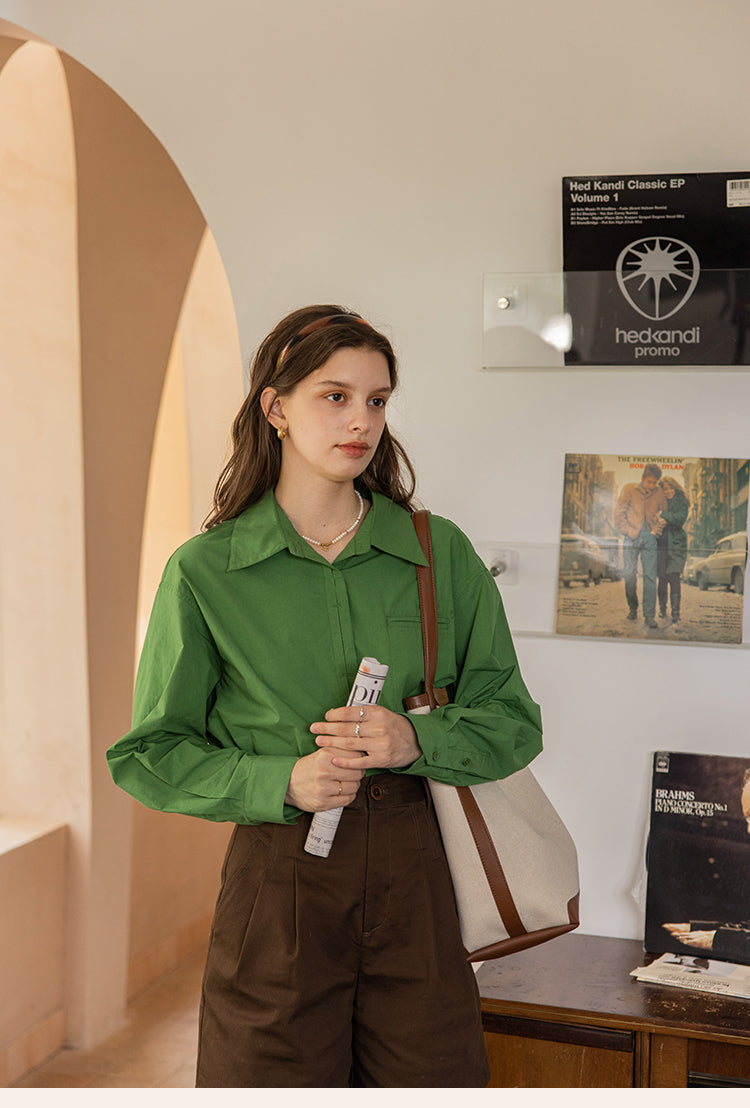 Pure Color Cotton Shirt DACS0120
