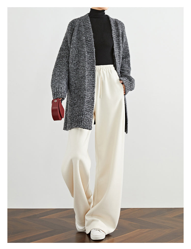 Ivory Grace High-Waist Wide-Leg Pants FAWP0026