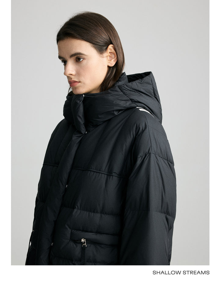 Classic Black Hooded Down Puffer Jacket SSCJ0078