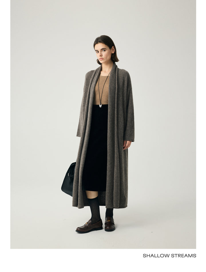 Cashmere Blend Draped Coat SSCC0088