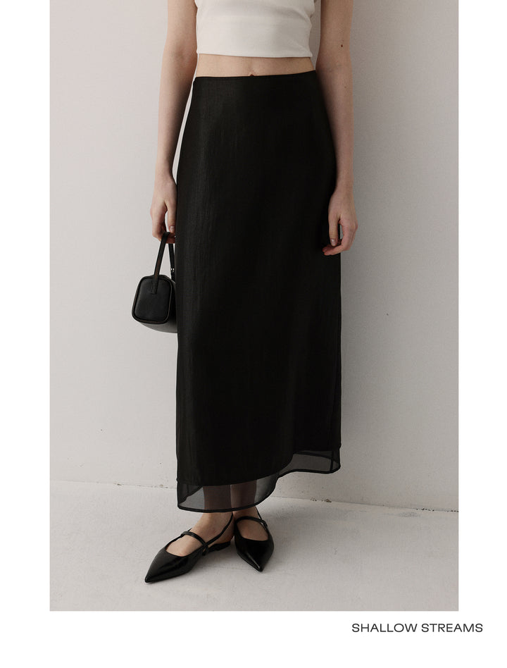 Sheer Flow Midi Skirt SSMS0222