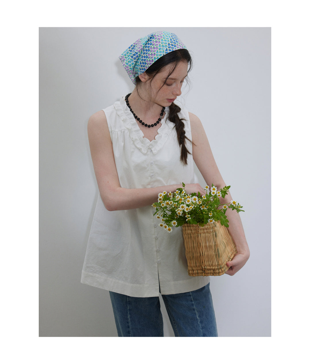 Frill Grace Cotton Blouse LCCB0208