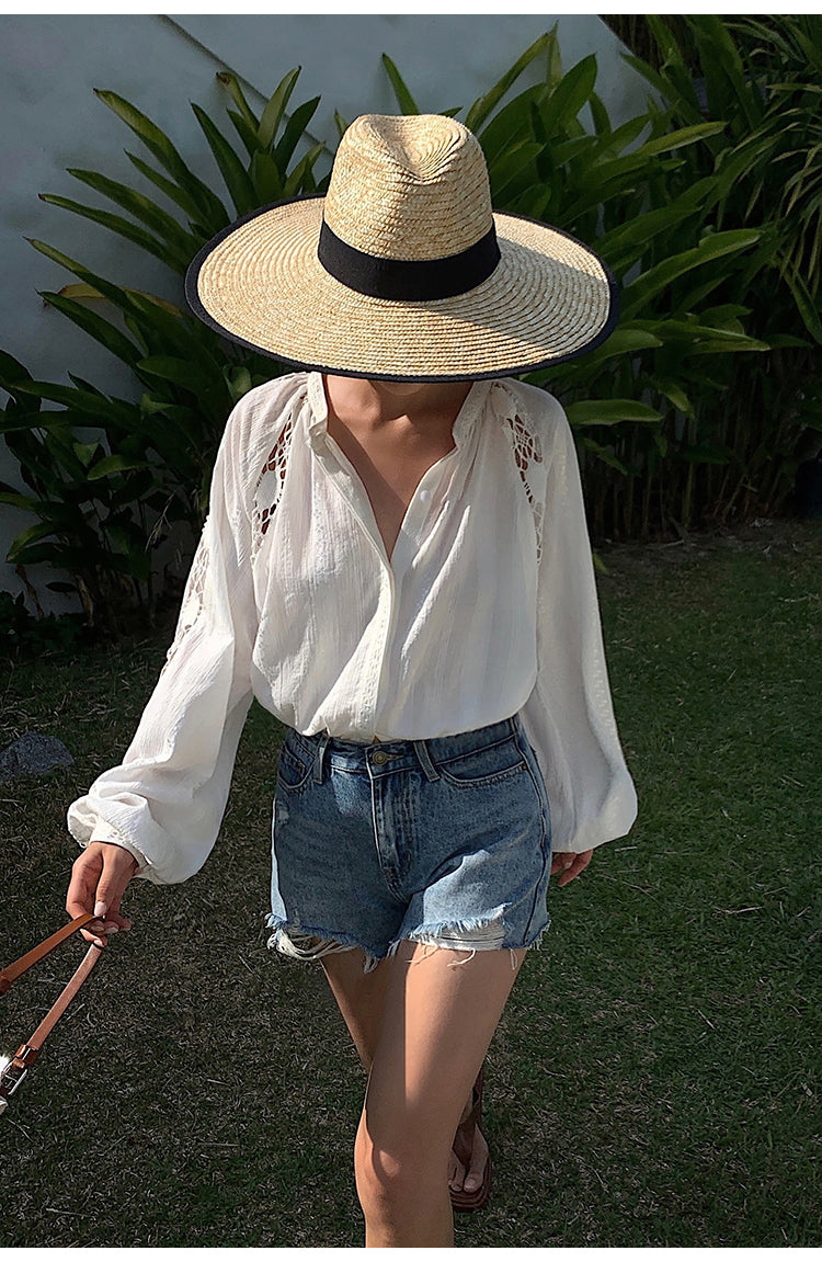 FrayEdge High Waist Denim Shorts NHDS0229