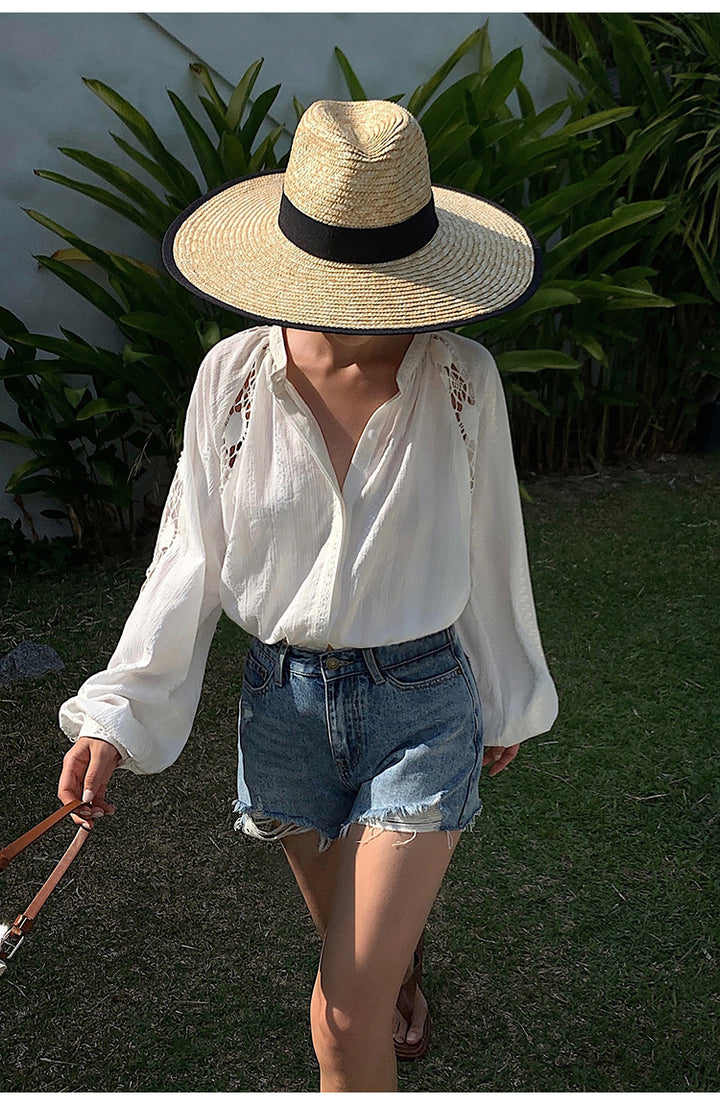 FrayEdge High Waist Denim Shorts NHDS0229