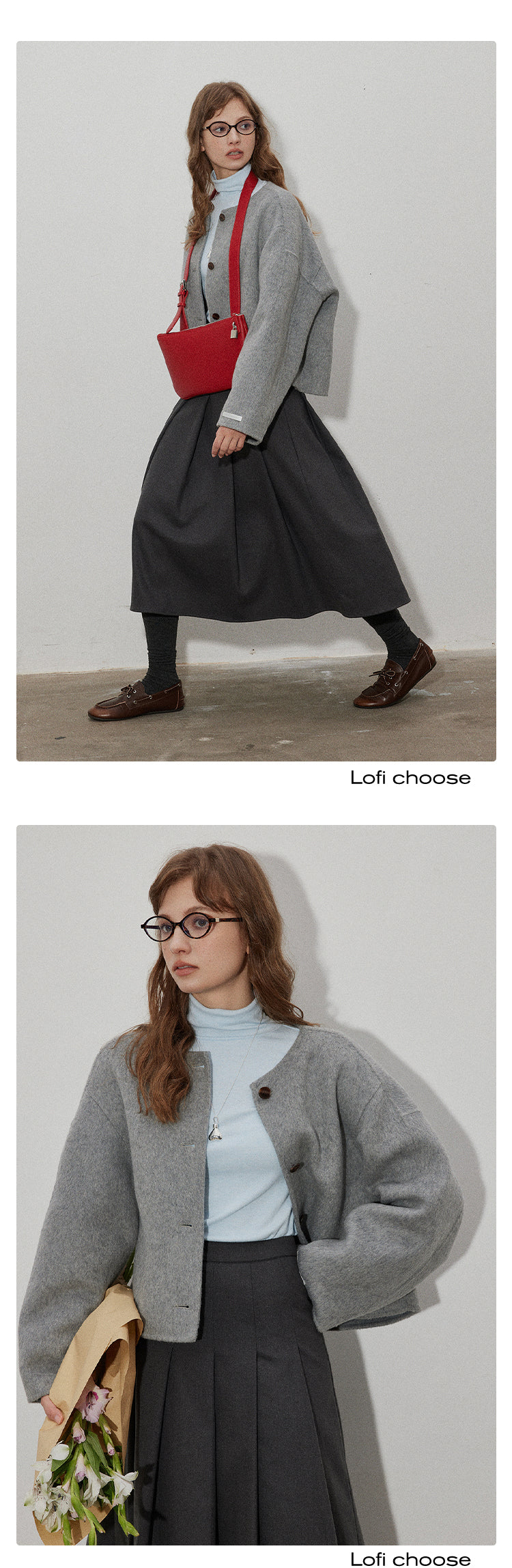 A-Line Pleated Midi Skirt LCAS0054