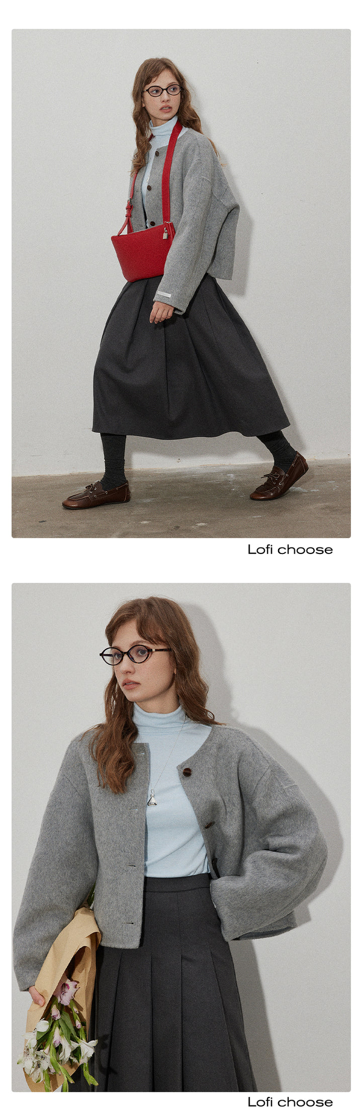 A-Line Pleated Midi Skirt LCAS0054