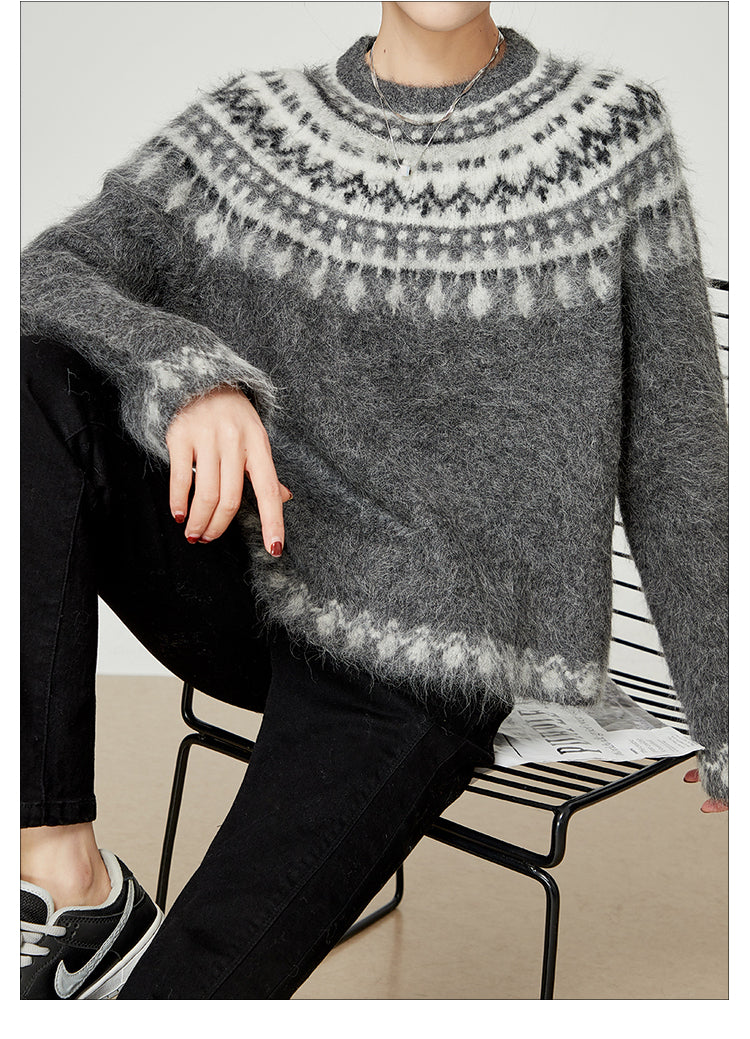 Nordic Inspired Mohair Sweater LLMS0096