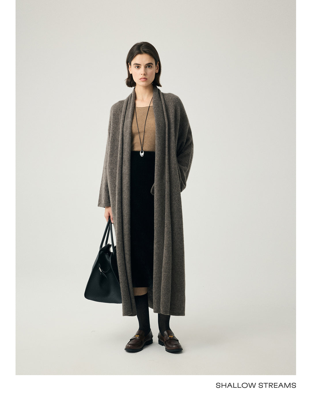Cashmere Blend Draped Coat SSCC0088