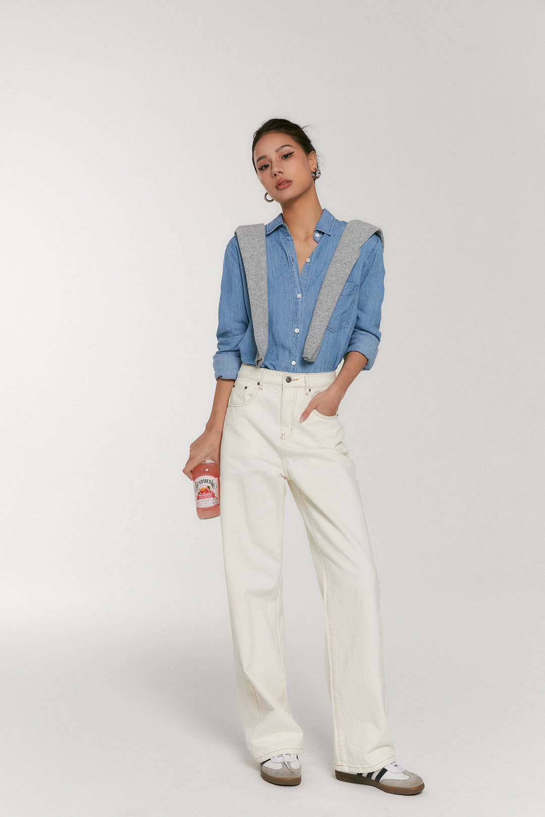 Cloudwash Linen-Silk Denim Shirt DGSD0196