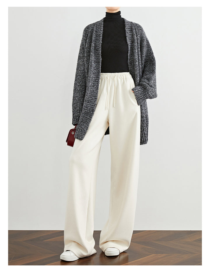 Ivory Grace High-Waist Wide-Leg Pants FAWP0026