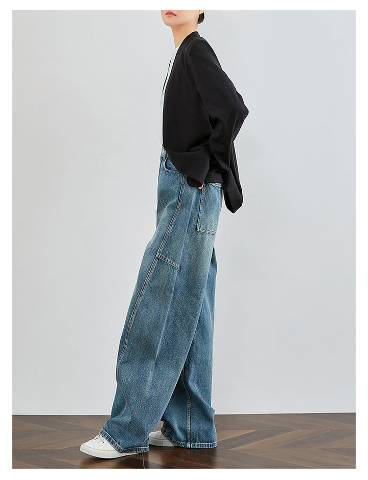 Vintage Washed Blue Denim Pants FADP0029
