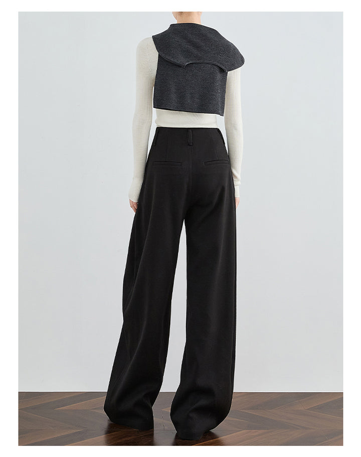 Timeless Black High-Waist Wide-Leg Pants FAHP0027