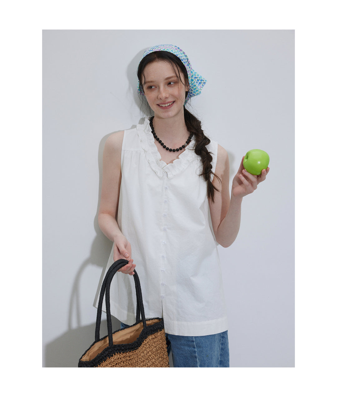 Frill Grace Cotton Blouse LCCB0208