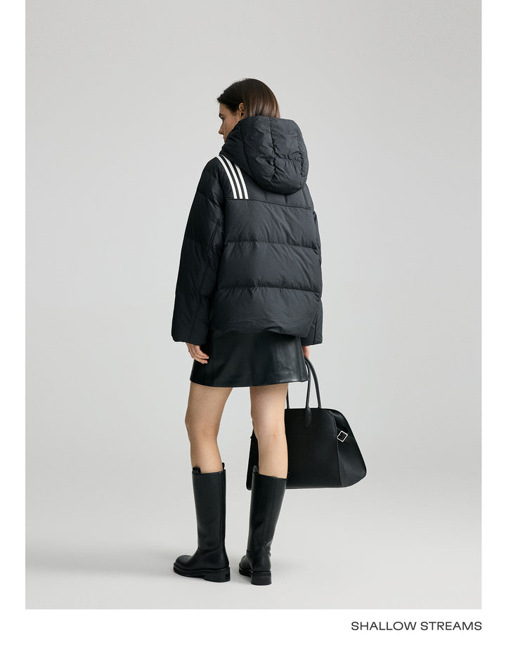 Classic Black Hooded Down Puffer Jacket SSCJ0078