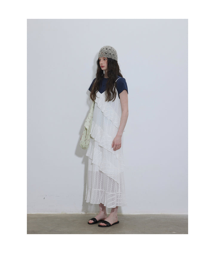 Lofi Petal Drape Maxi Dress LCMD0216