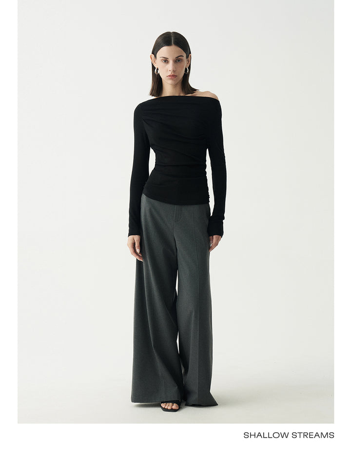 Elegant Off-Shoulder Knit Top SSOT0047